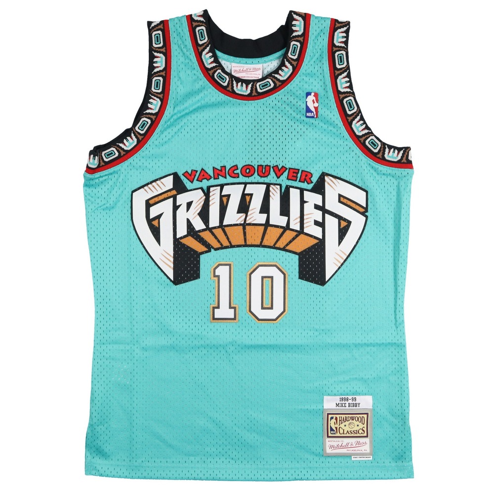 MITCHELL & NESS Grizzlies Mike Bibby #10 98-99 Swingman Road Jersey X-Large Teal